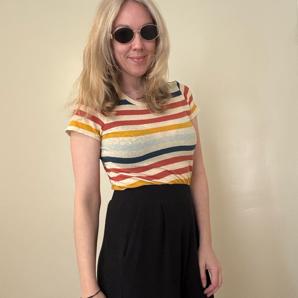 Madewell Multicolor Striped Short Sleeve Tee